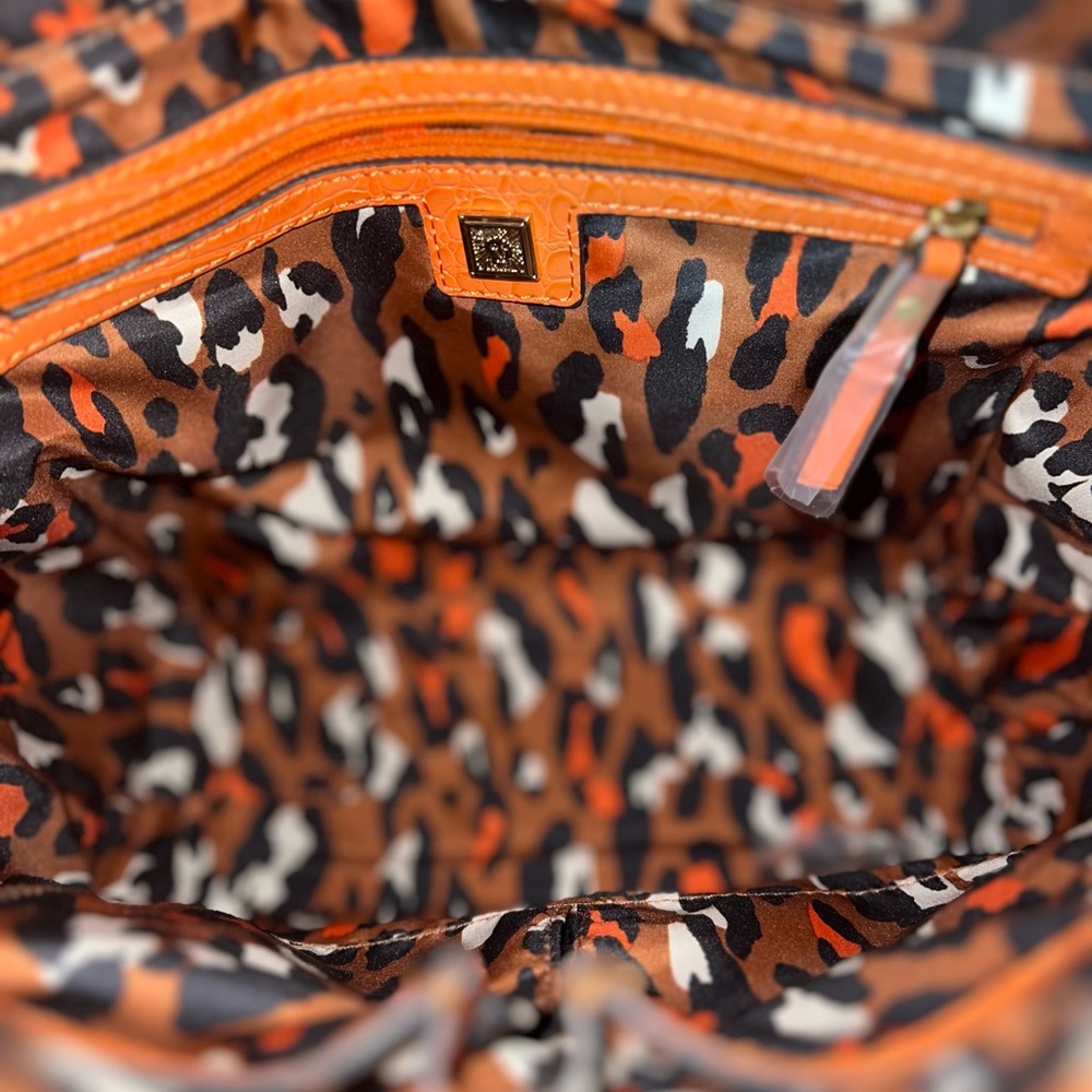 Orange Croc-Embossed Tote Bag - Picture 9 of 9